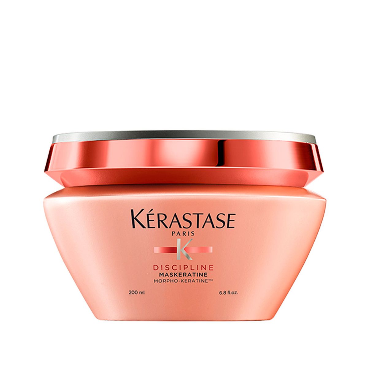 Kérastase Discipline Maskeratine Μάσκα για Ατίθασα Μαλλιά 200ml Kérastase Discipline Maskeratine hair mask jar in pink peach color with pink lid, 200 ml
