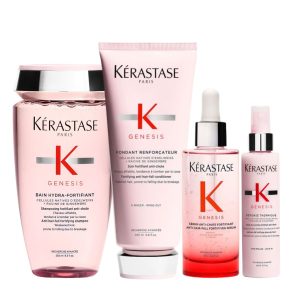 Kérastase Genesis Set (Bain Hydra-Fortifiant 250ml, Fondant Renforcateur 200ml, Defense Thermique 150ml, Serum Anti-Chute 90ml)