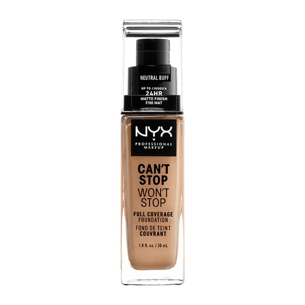 Nyx Professional Makeup Can't Stop Won't Stop Full Coverage Foundation 10,3 Neutral Buff 30ml Nyx Professional Makeup Can't Stop Won't Stop Full Coverage Foundation 10,3 Neutral Buff 30ml