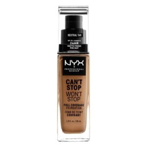 Nyx Professional Makeup Can't Stop Won't Stop Full Coverage Foundation 12,7 Neutral Tan 30ml