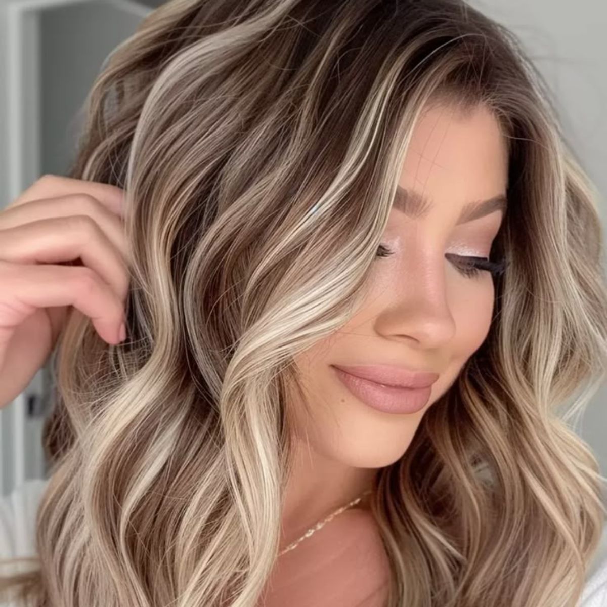 blonde and golden highlights