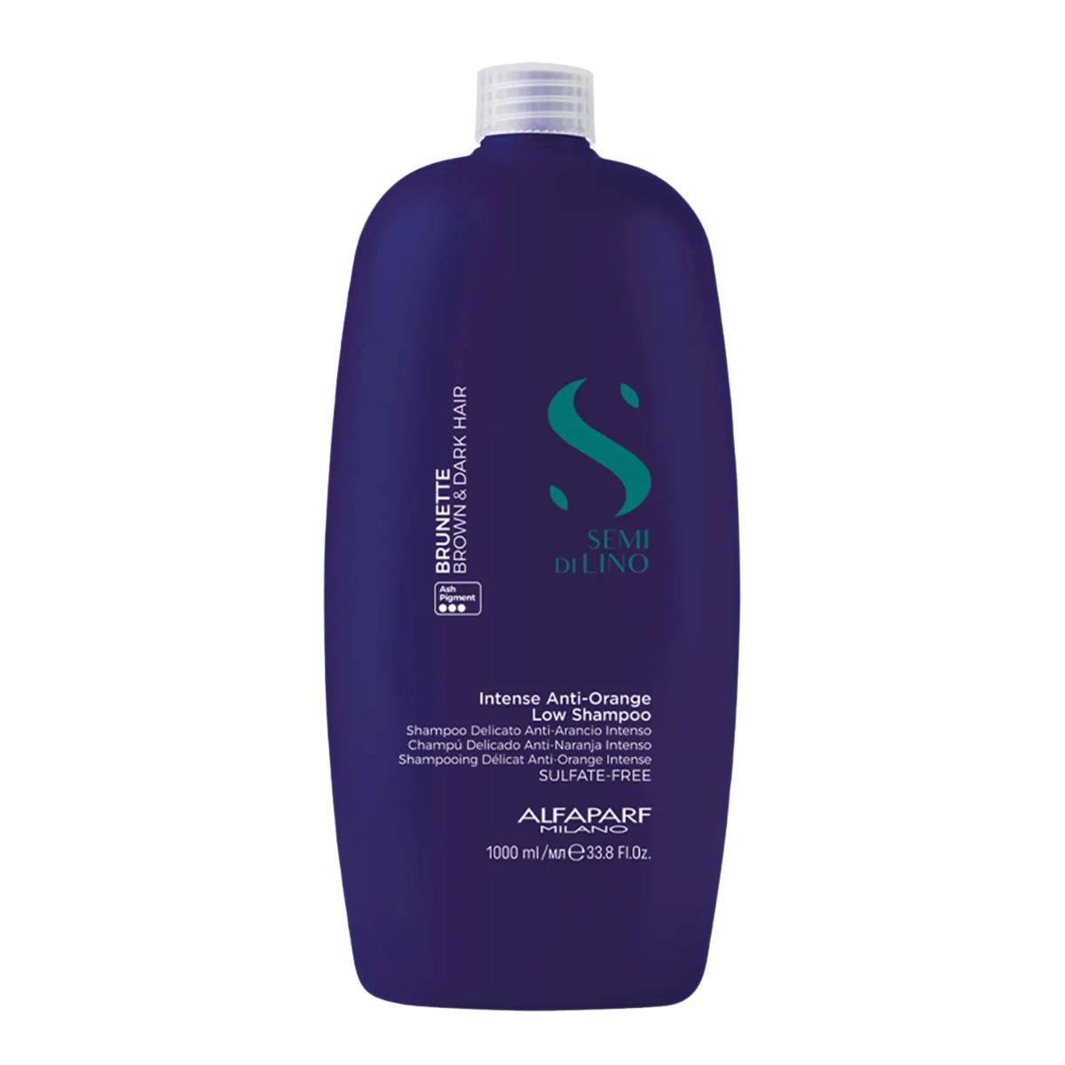 Alfaparf Milano Professional Semi di Lino Brunette Intense Anti-Orange Low Shampoo 1000 ml Alfaparf Milano Professional Semi di Lino Brunette Intense Anti-Orange Low Shampoo 1000 ml