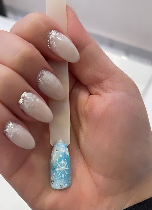 milky nails