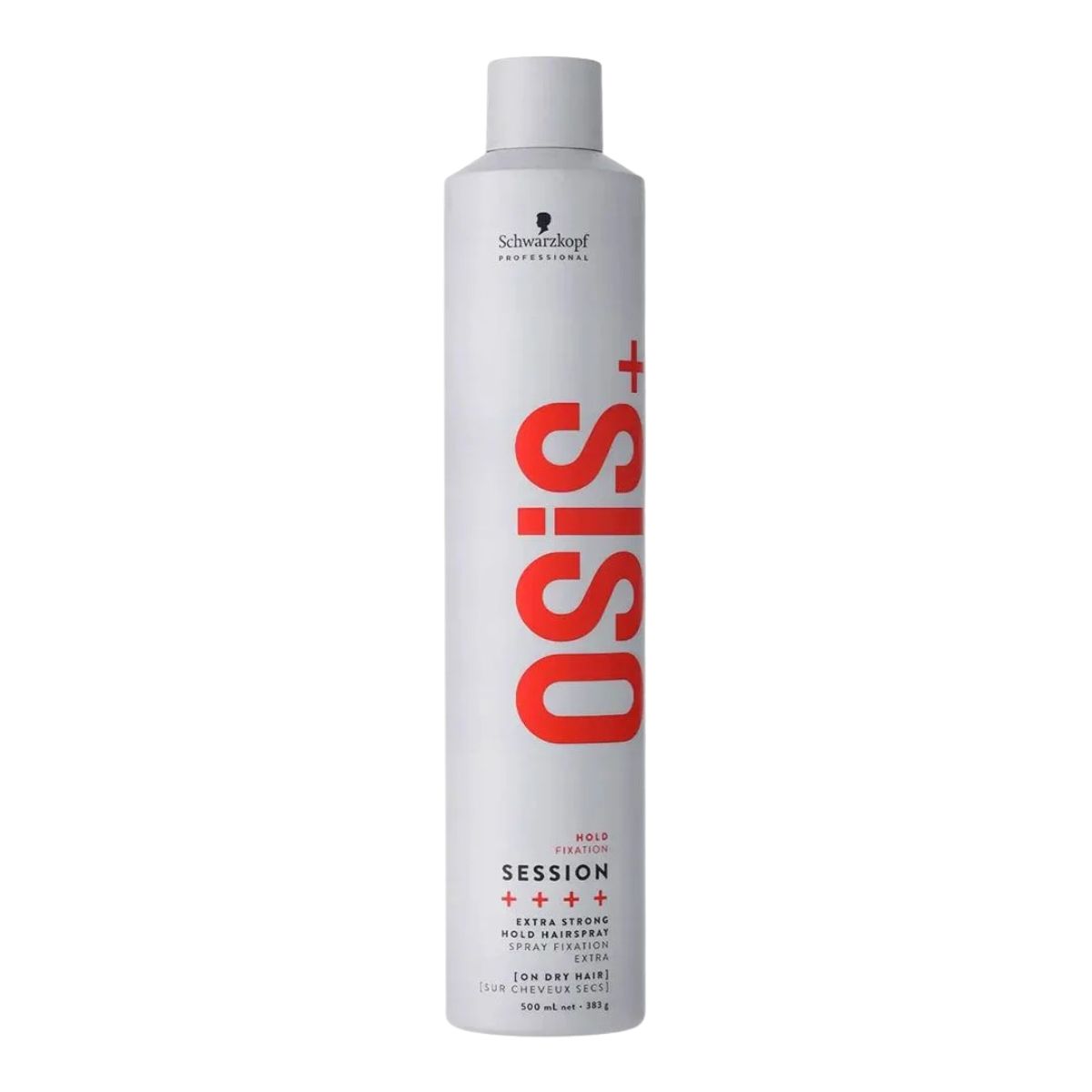 Schwarzkopf Professional OSiS+ Hold Session Σπρέι για Εξαιρετικά Δυνατό Κράτημα 500ml Schwarzkopf OSIS+ Session Hold hairspray can, white with bold red OSIS+ logo on it
