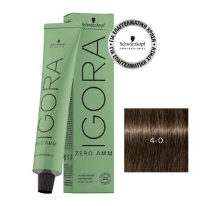 Schwarzkopf Igora Zero AMM 4-0 Καστανό Μεσαίο Φυσικό 60ml - 4045787957891