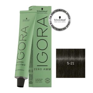 Schwarzkopf Igora Zero AMM 5-21 Καστανό Ανοιχτό Φυμέ Σαντρέ 60ml - 4045787959291