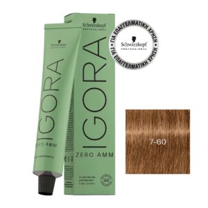Schwarzkopf Igora Zero AMM 7-60 Ξανθό Μεσαίο Μαρόν Φυσικό 60ml - 4045787958492