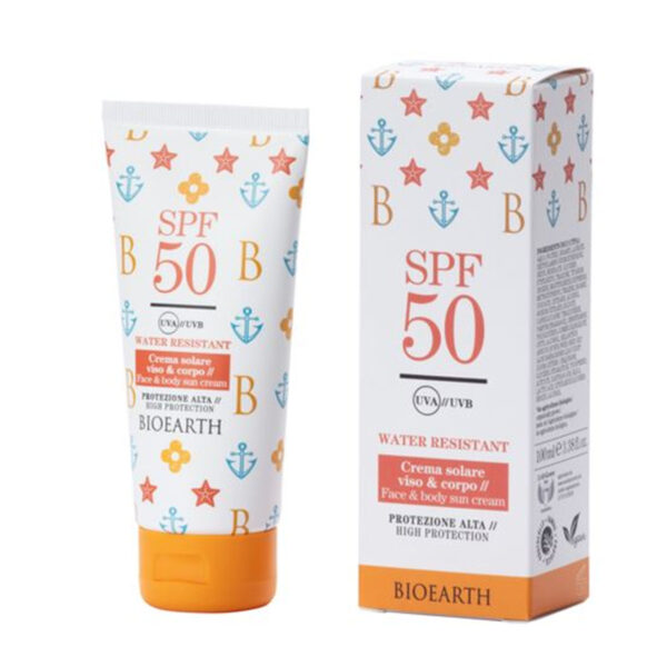 BIOEARTH Sun Αντηλιακή κρέμα προσώπου & σώματος SPF 50 100ml