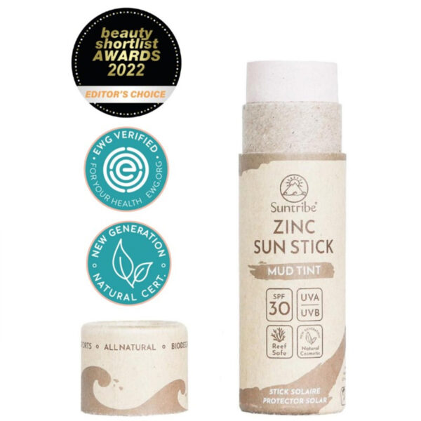 SUNTRIBE Active Sports Zinc Αντηλιακό Στίκ Mud Tint προσώπου & σώματος SPF30 30gr_7350097210176_1