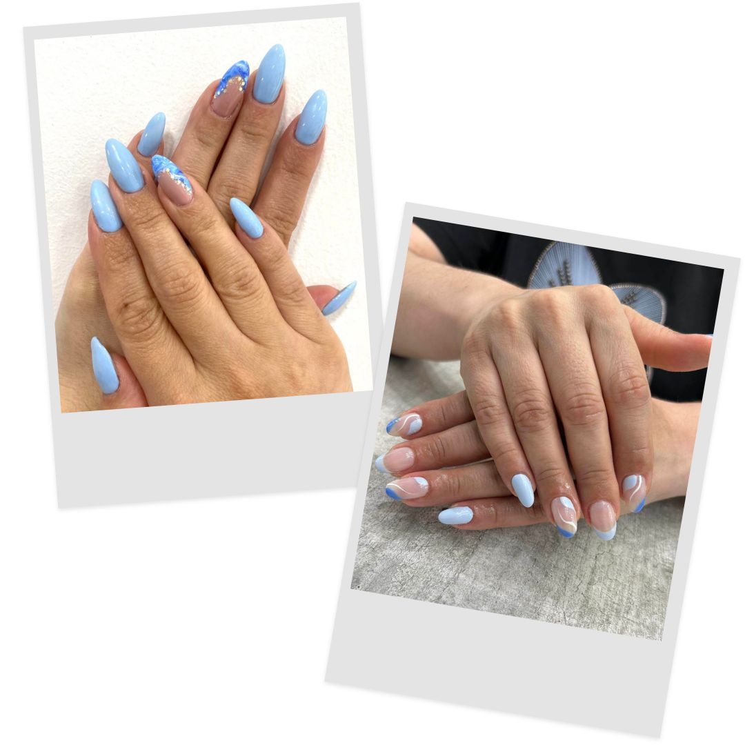 baby blue nails