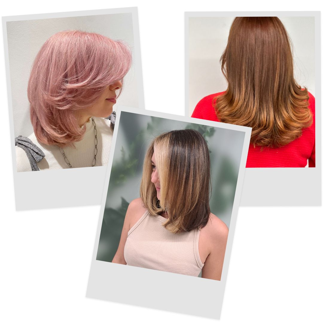 butterfly cut with feathered bangs