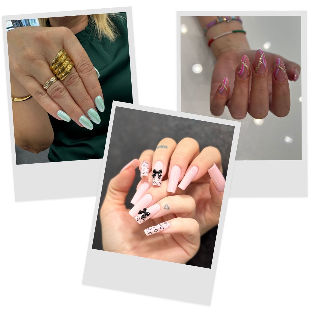 pastel nails με σχέδια