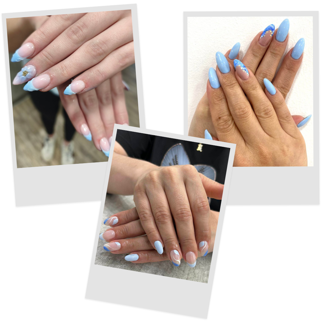 8. baby blue nails