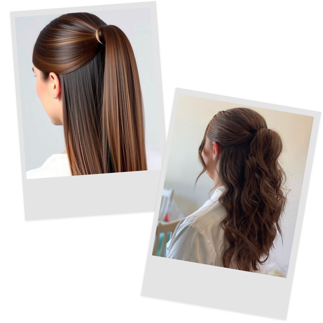 half up ponytail