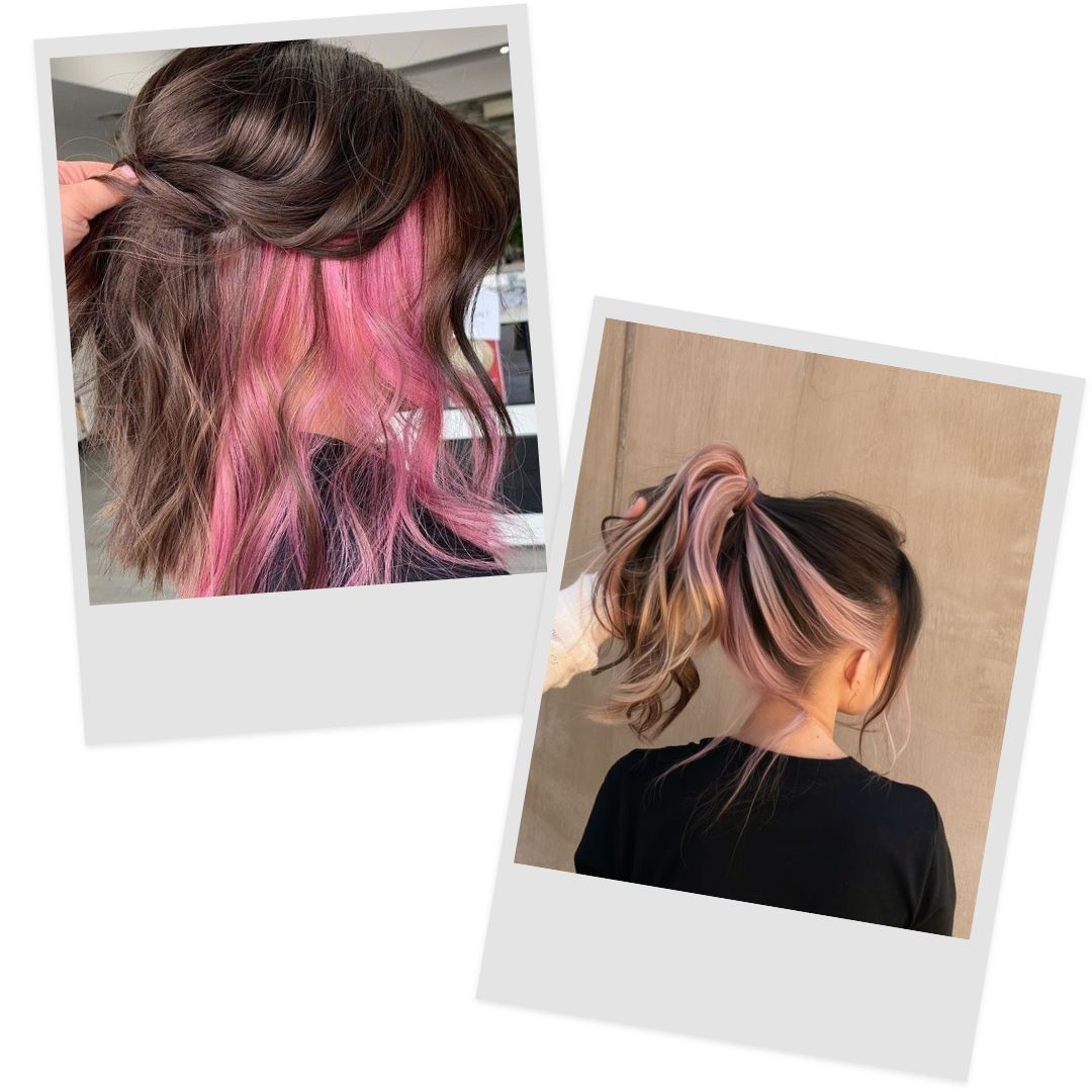 pink peekaboo highlights