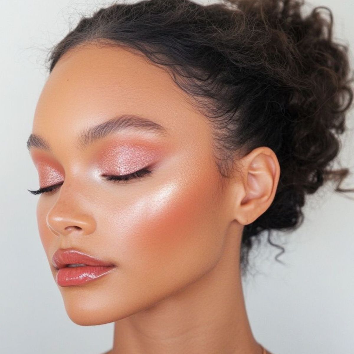 peach makeup
