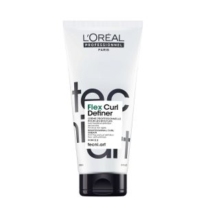L’Oréal Professionnel Tecni.Art Flex Curl Definer tube for professional curl styling with black cap.