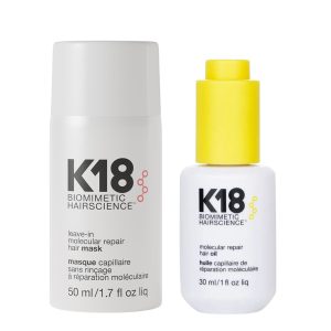 K18 Molecular Repair Set 1 (Leave-in Molecular Repair Hair Mask 50ml, Molecular Repair Hair Oil 30ml)