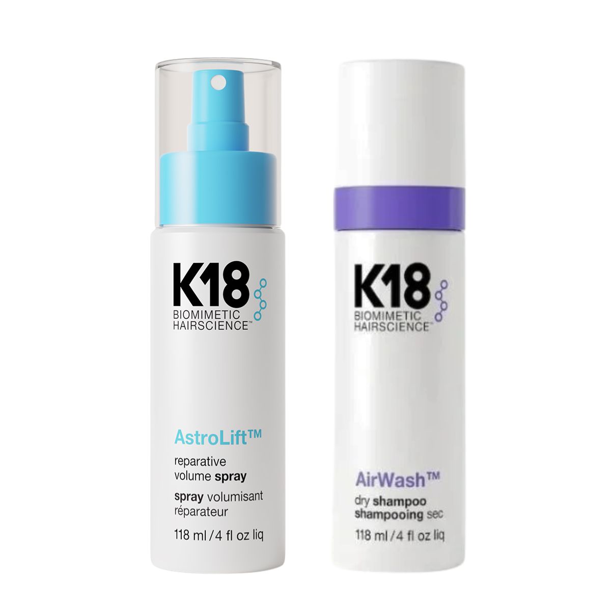 K18 Busy Lifestyle Saver Volume Set (Air Wash Dry Shampoo 118ml, AstroLift Reparative Volume Spray 118ml) K18 Busy Lifestyle Saver Volume Set (Air Wash Dry Shampoo 118ml, AstroLift Reparative Volume Spray 118ml)