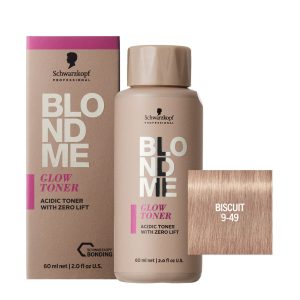 Schwarzkopf Professional Blondme Glow Toner 9-49 Biscuit 60ml, βαφή μαλλιών.