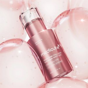 Ορός Medicube PDRN Pink Exosome Shot Serum 30ml σε ροζ συσκευασία.