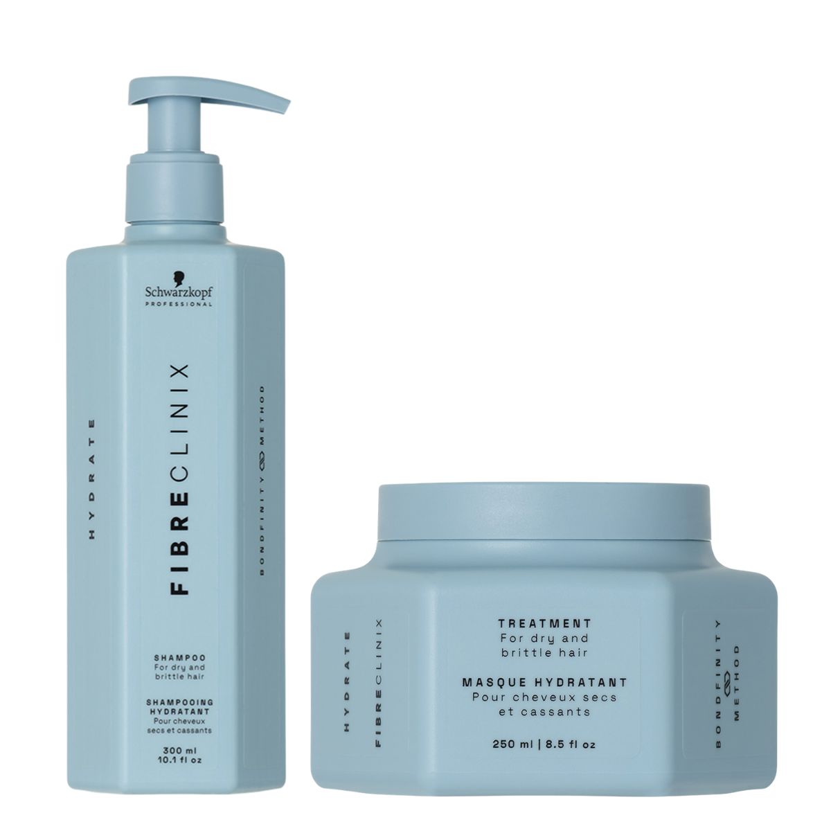 Schwarzkopf Professional Fibre Clinix Hydration Set (Shampoo 300ml, Mask 250ml) Schwarzkopf Professional Fibre Clinix Hydration Set (Shampoo 300ml, Mask 250ml)