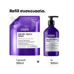 L'Oréal Professionnel Serie Expert Keratin Alpha Sleek Professional Shampoo για Λείανση Refill 500ml