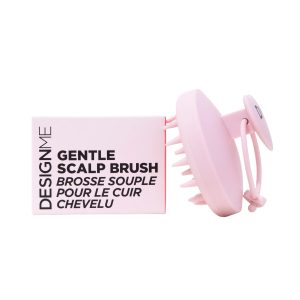 DESIGNME βούρτσα μασάζ κεφαλής σε ροζ απόχρωση