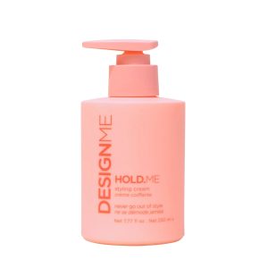 Ροζ μπουκάλι DESIGNME HOLD.ME Styling Cream 230ml με αντλία.