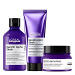 L'Oréal Professionnel Serie Expert Keratin Alpha Sleek Set 2 (Shampoo 300ml, Treatment 200ml & Mask 250ml)