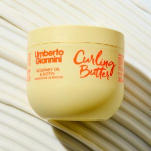 Δοχείο Umberto Giannini Strong Curls Curling Butter 300ml κίτρινο.