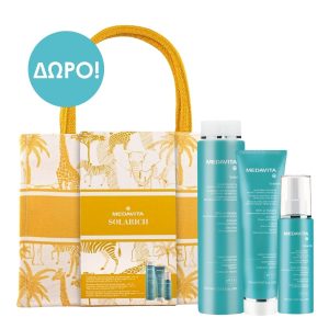Medavita Solarich Kit (Hair & Body After-Sun Shower Gel 400ml, Mask 150ml, Hair Oil 150ml) & ΔΩΡΟ Τσάντα