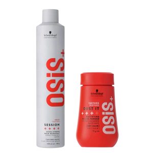 Schwarzkopf Professional OSiS+ Extra Strong Hold & Texture Duo (Session Extra Strong Hold 500ml & Dust It 10g)