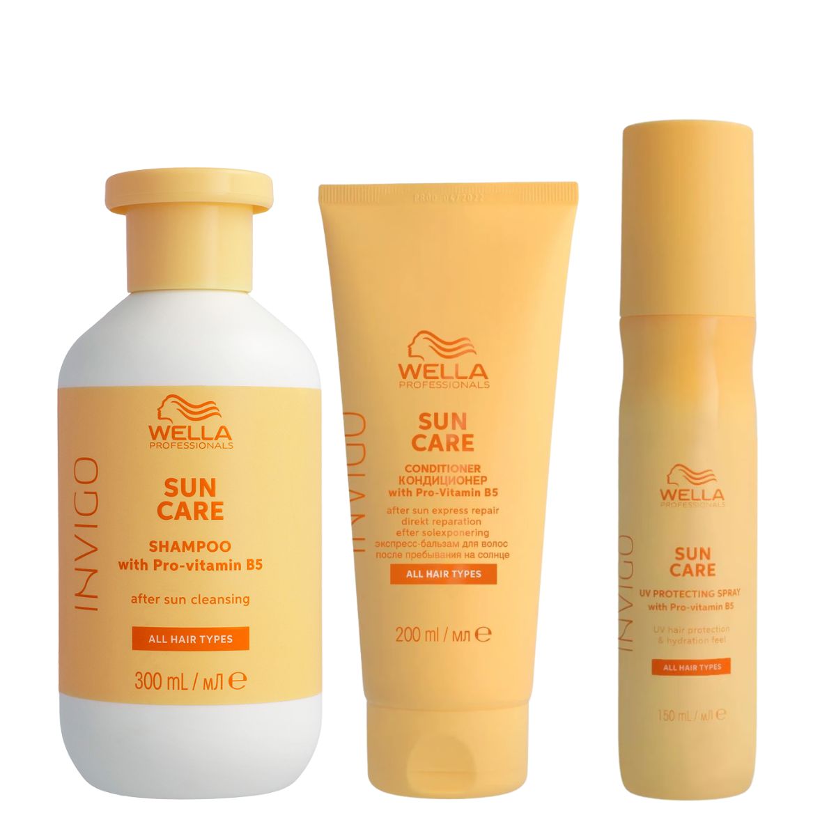 Wella Professionals Invigo Sun Care Set (Shampoo 300ml, Conditioner 200ml, UV Protecting Spray 150ml) Wella Professionals Invigo Sun Care Set (Shampoo 300ml, Conditioner 200ml, UV Protecting Spray 150ml)