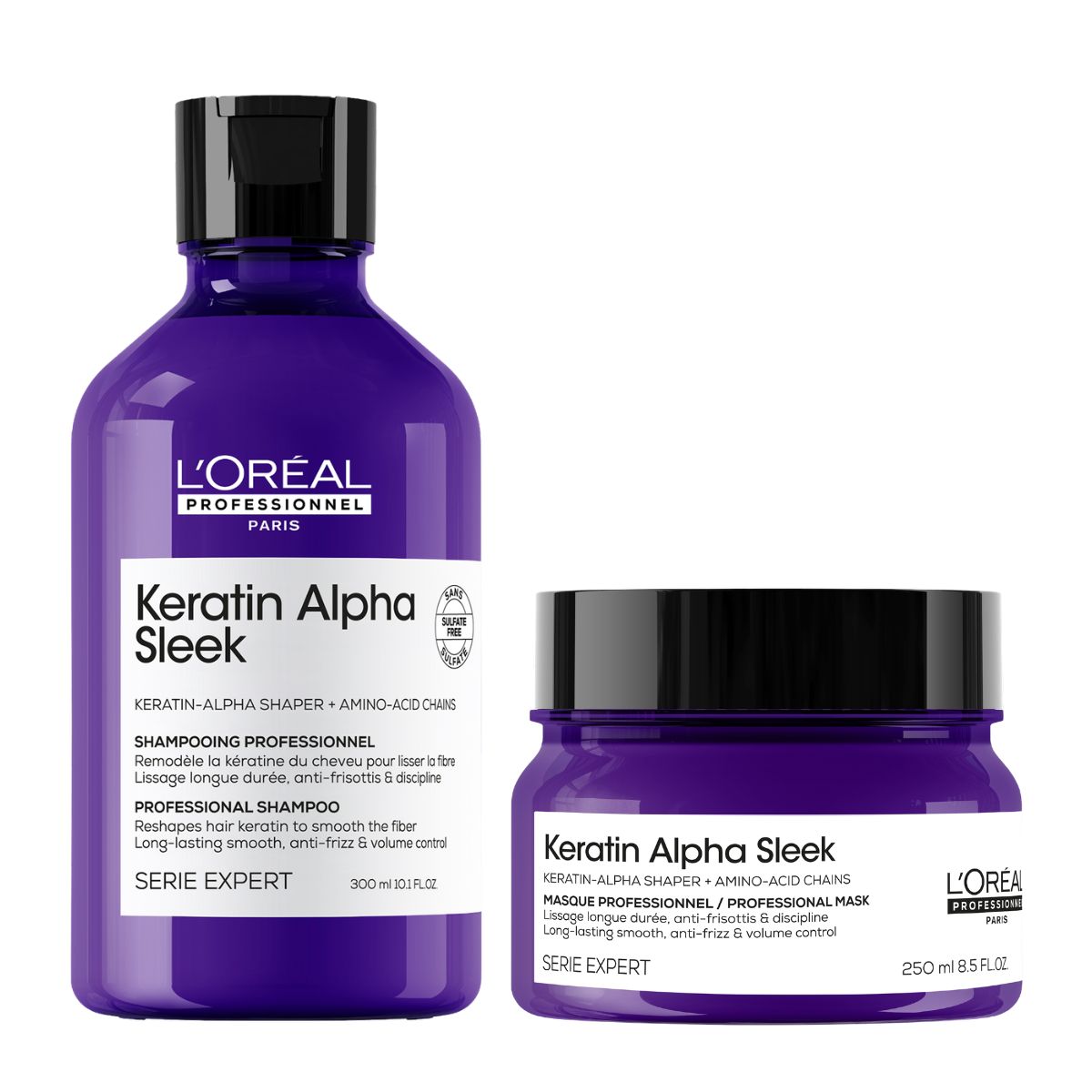 L'Oréal Professionnel Serie Expert Keratin Alpha Sleek Σετ για Λείανση (Shampoo 300ml & Mask 250ml) L'Oréal Professionnel Serie Expert Keratin Alpha Sleek Σετ για Λείανση (Shampoo 300ml & Mask 250ml)