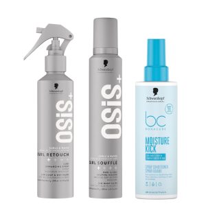 Schwarzkopf Professional Curl Revival Trio (Curl Retouch 200ml, Curl Soufflé 200ml & Moisture Kick Spray Conditioner 200ml)