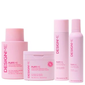DESIGNME Bouncy Blowout Set (PUFF.ME Shampoo 300ml, Treatment Whip 250ml, Mousse 250ml, Dry Texture Spray 246ml)
