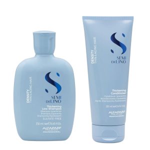 Alfaparf Milano Professional Semi di Lino Density Thickening Set (Shampoo 250ml, Conditioner 200ml)