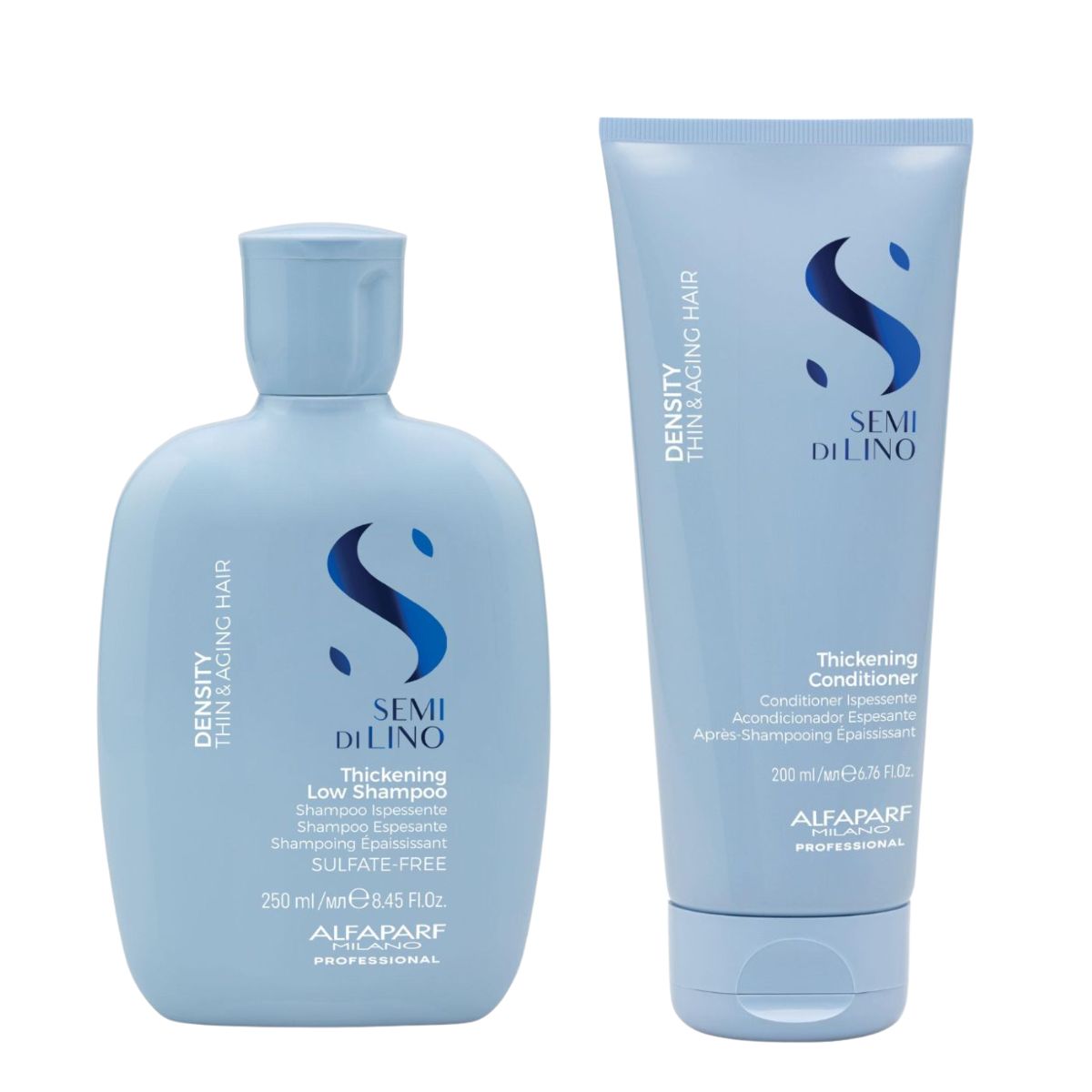 Alfaparf Milano Professional Semi di Lino Density Thickening Set (Shampoo 250ml, Conditioner 200ml) Alfaparf Milano Professional Semi di Lino Density Thickening Set (Shampoo 250ml, Conditioner 200ml)